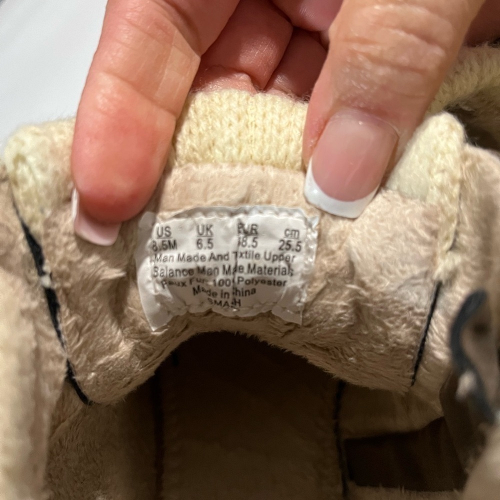 Rugged Brown and Cream Ankle Booties with Cozy Lining - Picture 8 of 8